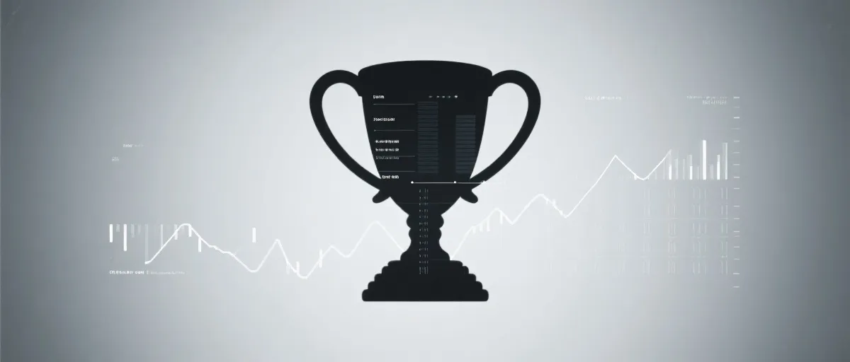 奖杯与数据可视化意象